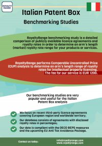 Italian patent box – benchmarking studies