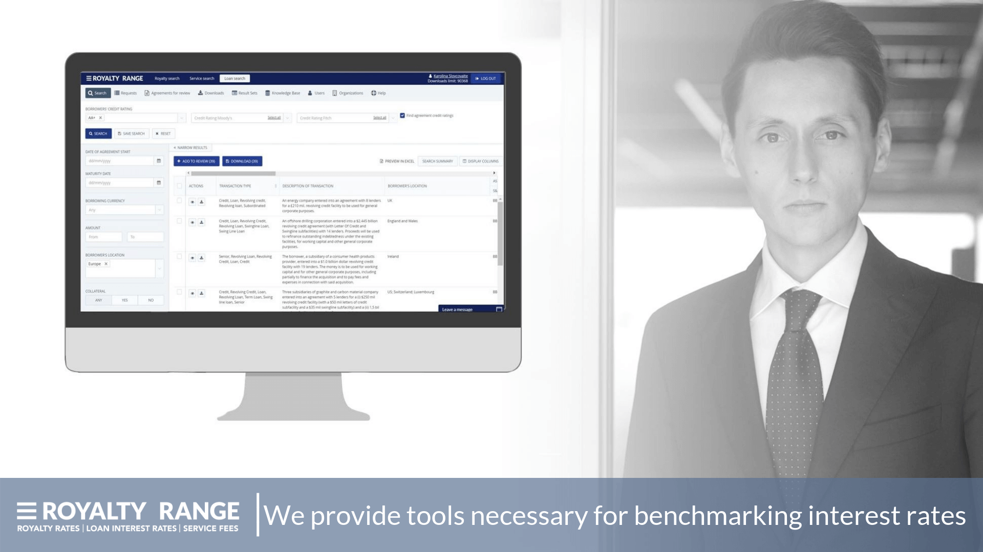 RoyaltyRange benchmarking tools