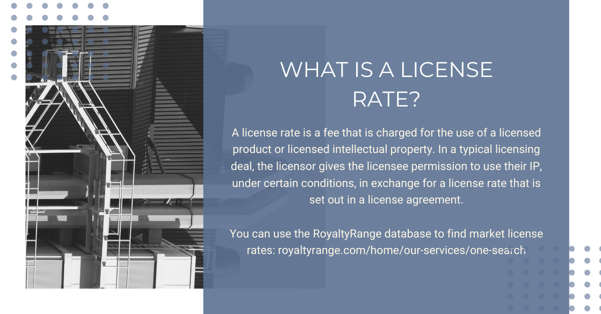 What is a license rate?